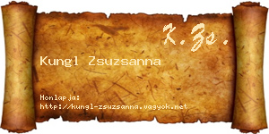 Kungl Zsuzsanna névjegykártya